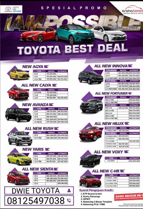 Promo Toyota Samarinda September 2019